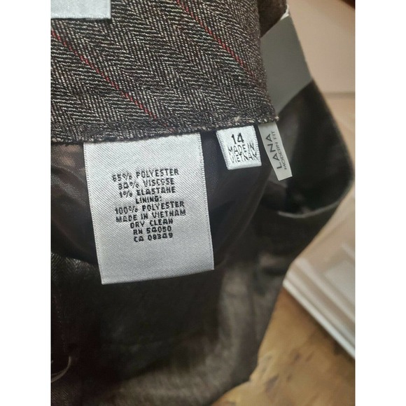 Kasper Women Gray Polyester Modern Fit Contour Waist Wide Leg Dress Pant Size 14 - Picture 9 of 12